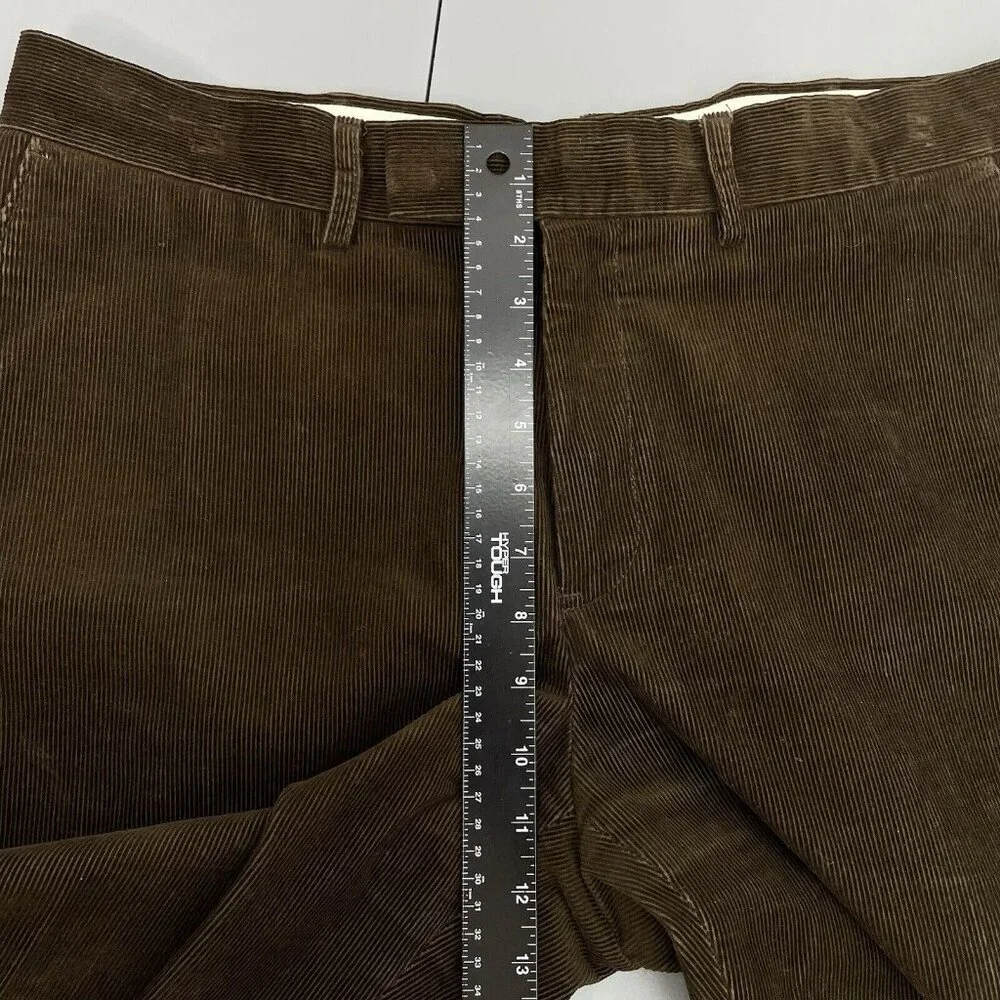 Vintage Polo Ralph Lauren Preston Corduroy Pants Wide Leg Preppy Brown Men 36x27